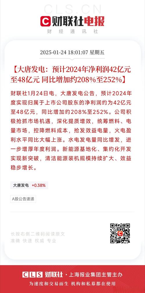 大唐新能源：一季度归母净利润10.21亿元，同比下降4.4%